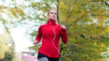 Woman jogging outdoors