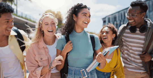 Allegacy Scholarship program students walking to class