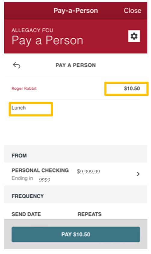pay-a-person instructions