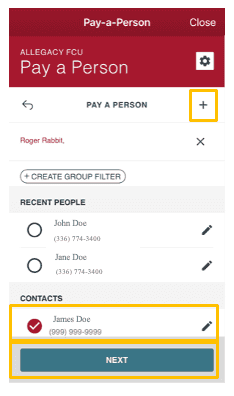 pay-a-person instructions
