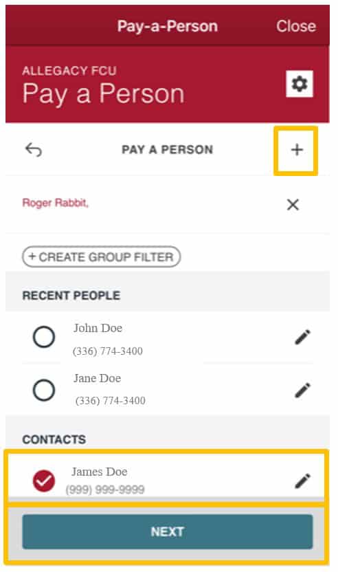 pay-a-person instructions