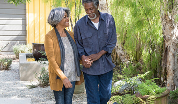 couple in garden