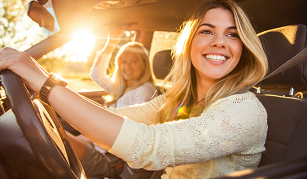 teen driving with mom