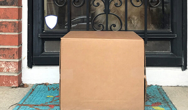 brown box on porch